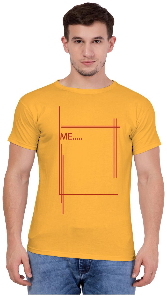 

American-Elm Men Yellow Slim fit Cotton Round neck T-Shirt - Pack Of 1