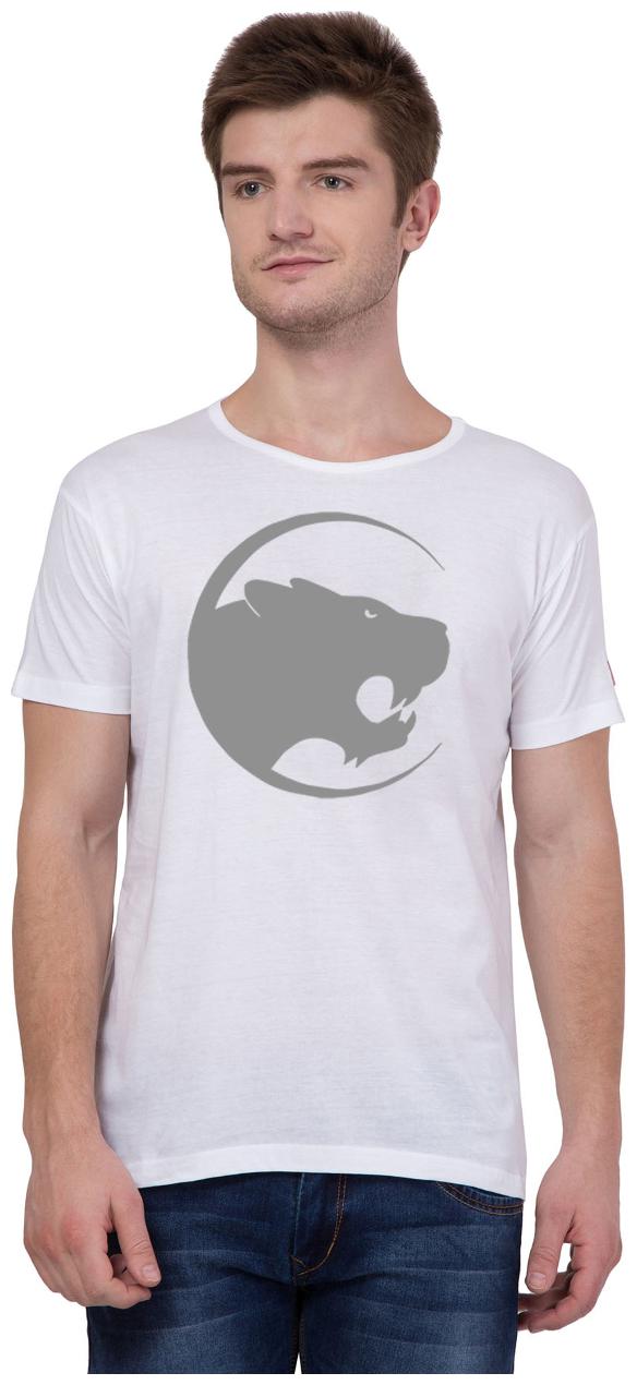 

American-Elm Men White Slim fit Cotton Round neck T-Shirt - Pack Of 1