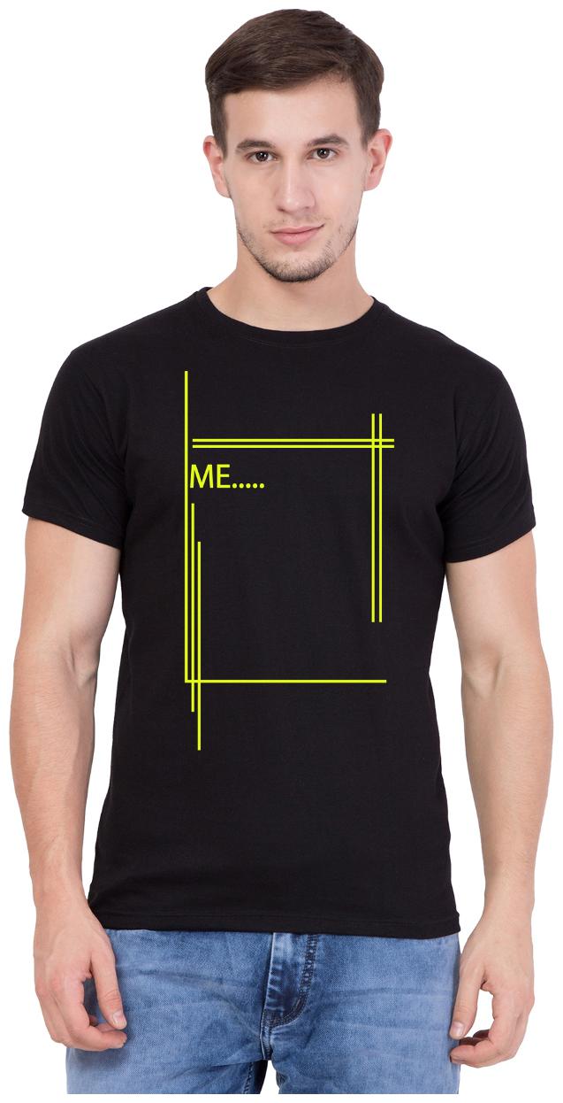 

American-Elm Men Black Slim fit Cotton Round neck T-Shirt - Pack Of 1