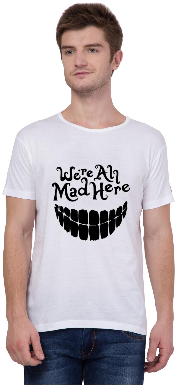 

American-Elm Men White Slim fit Cotton Round neck T-Shirt - Pack Of 1