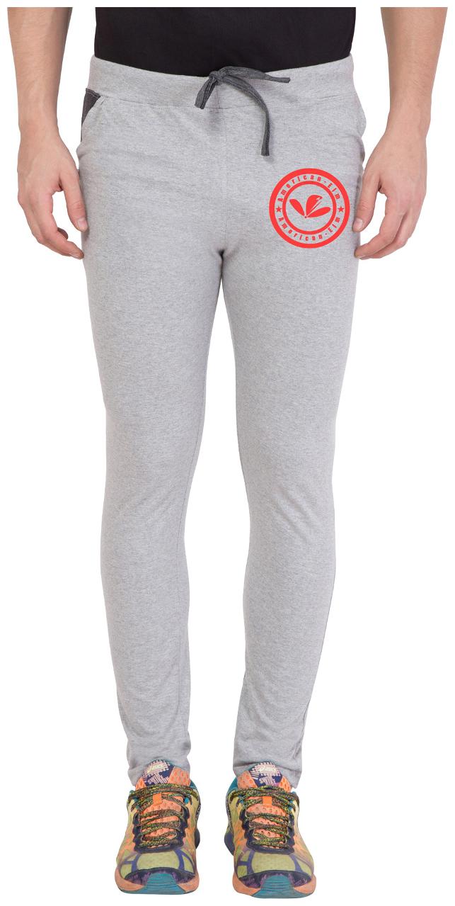 

American-Elm Men s Grey Cotton Slim fir Trackpant