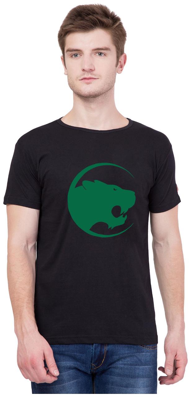 

American-Elm Men Black Slim fit Cotton Round neck T-Shirt - Pack Of 1
