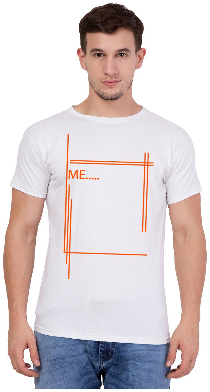 

American-Elm Men White Slim fit Cotton Round neck T-Shirt - Pack Of 1