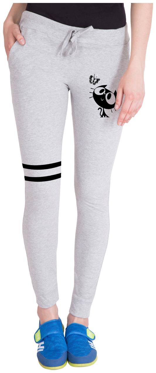 

American-Elm Women Slim fit Cotton Solid Track pants - Grey