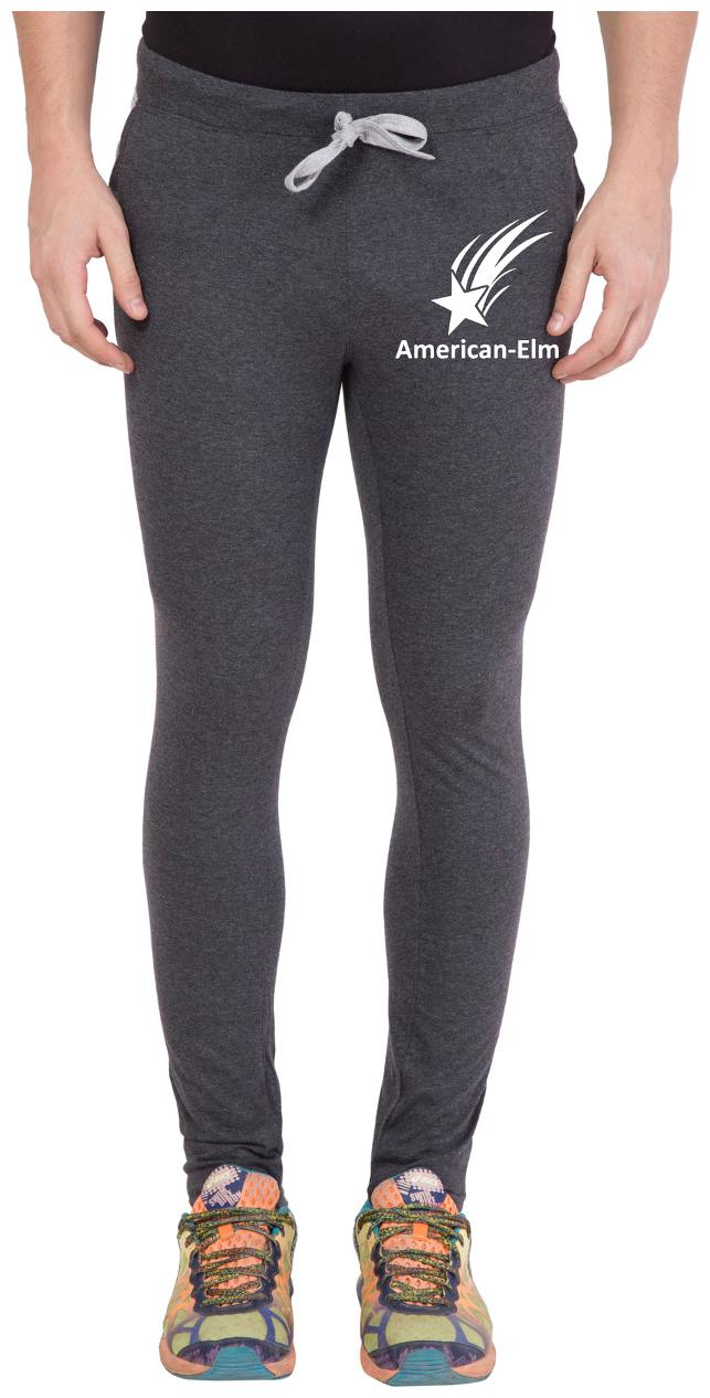 

American-Elm Dark Grey White Star Printed Track Wear for Men