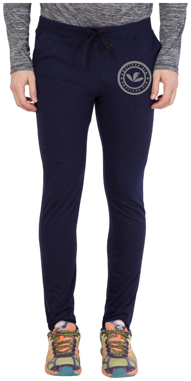 

American-Elm Men s Navy Blue Printed Slim fir Trackpant
