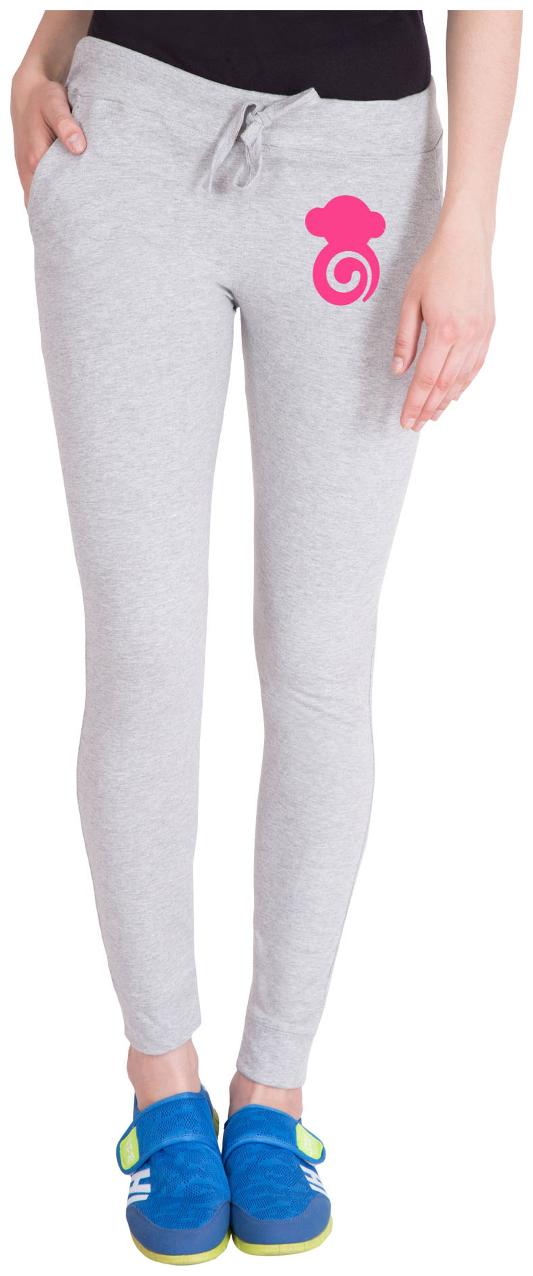 

American-Elm Women Slim fit Cotton Printed Track pants - Grey