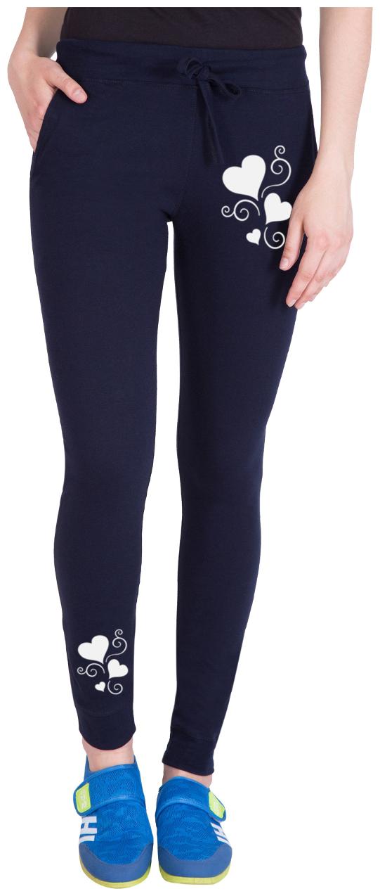 

American-Elm Women Regular fit Cotton Printed Track pants - Blue