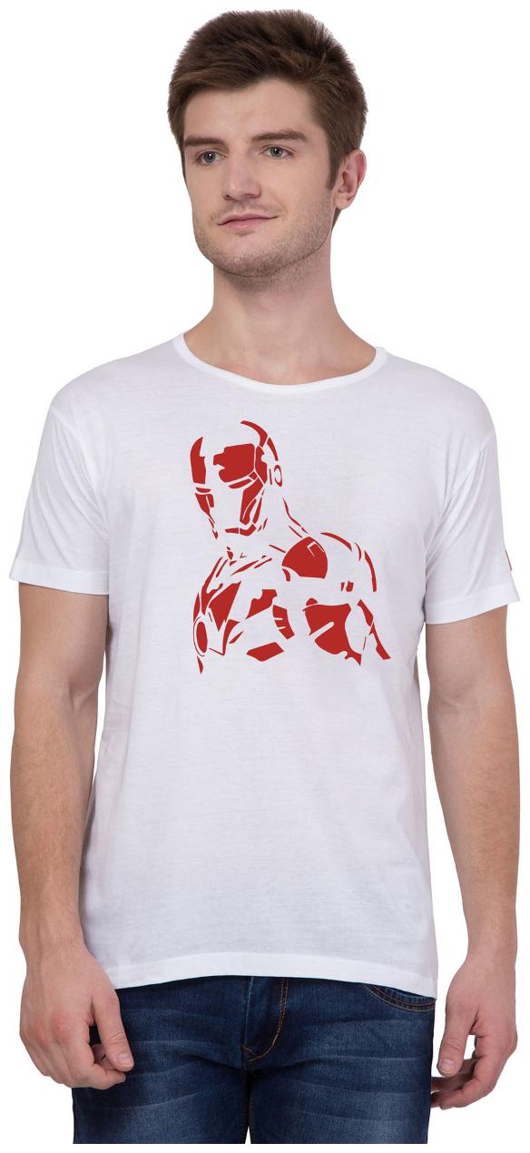 

American-Elm Men White Slim fit Cotton Round neck T-Shirt - Pack Of 1