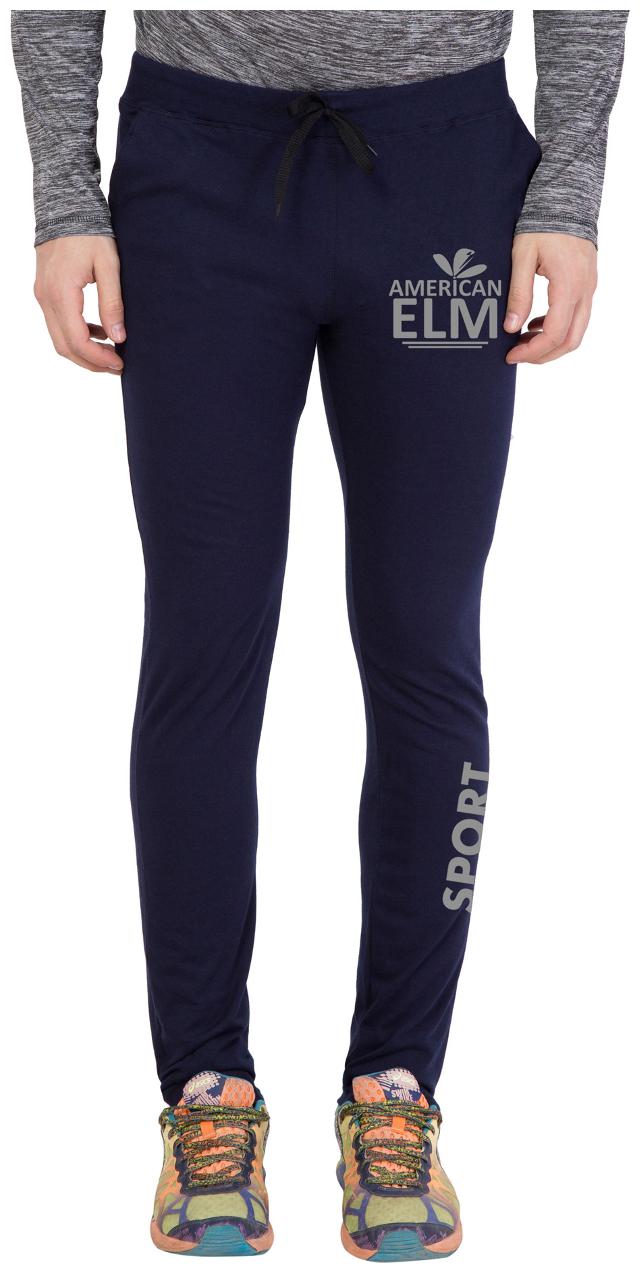 

American-Elm Men s Dark Blue Printed Trackpant