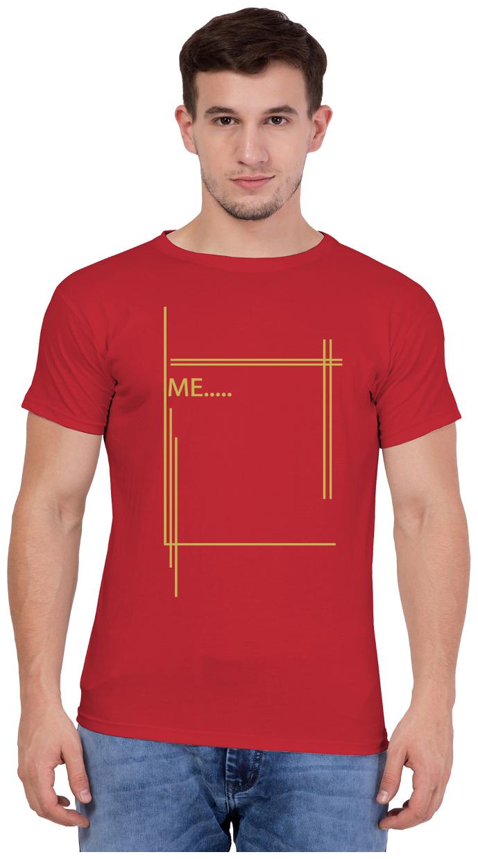 

American-Elm Men Red Slim fit Cotton Round neck T-Shirt - Pack Of 1