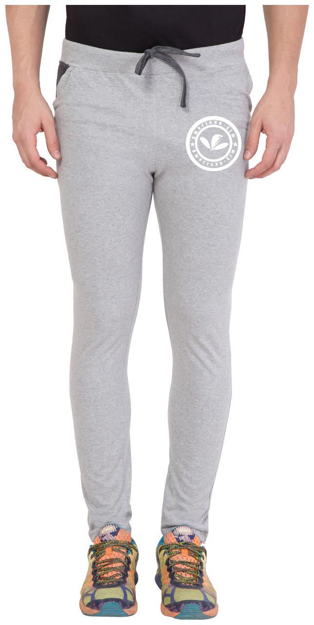 

American-Elm Men s Grey Cotton Printed Trackpant