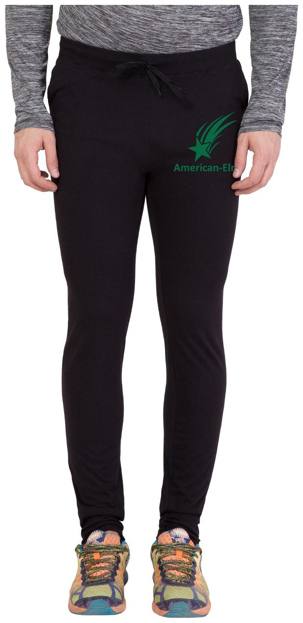 

American-Elm Black Green Star Printed Track Wear for Men