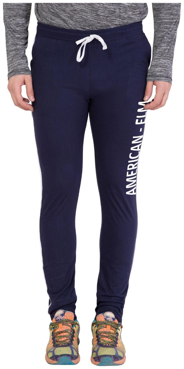 

American-Elm Men s Blue Slim Fit Cotton Printed Lower