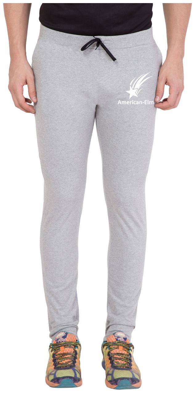 

American-Elm Men s Grey White Star Printed Jogger