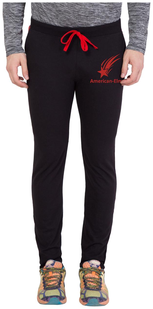 

American-Elm Men s Black Red Star Printed Lower