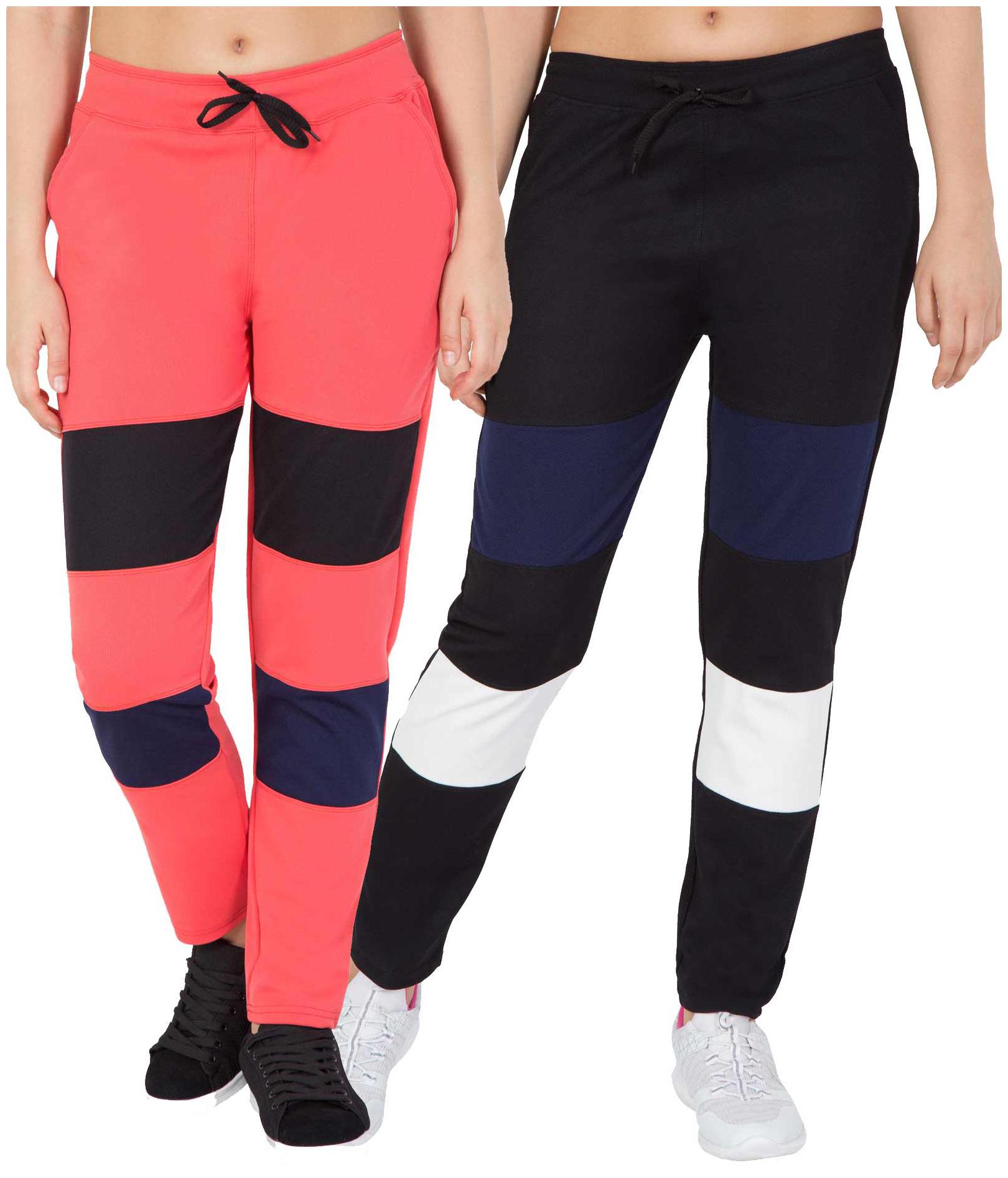 

American-Elm Women Slim fit Polyester Solid Track pants - Multi