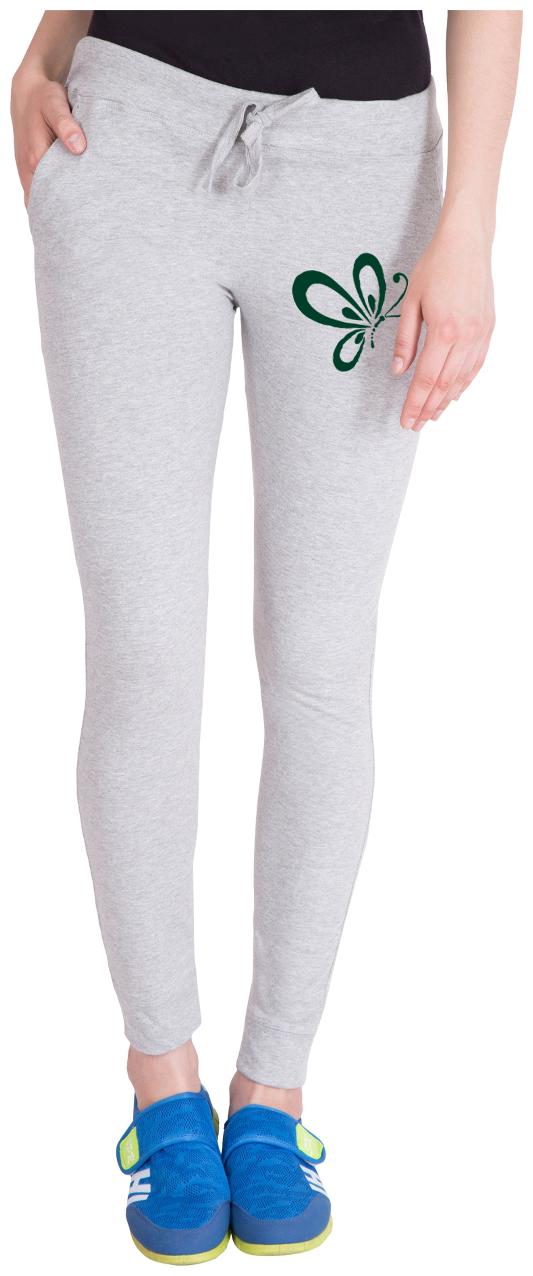 

American-Elm Women Regular fit Cotton Printed Track pants - Grey