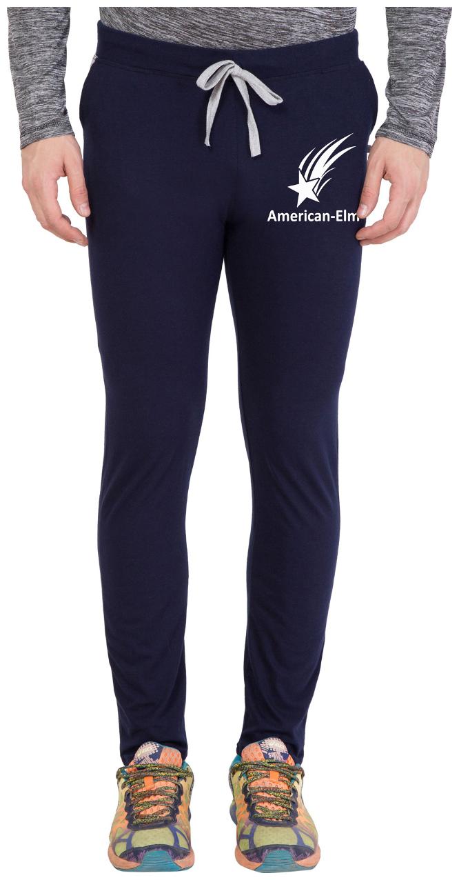 

American-Elm Men s Navy Blue White Star Printed Jogger