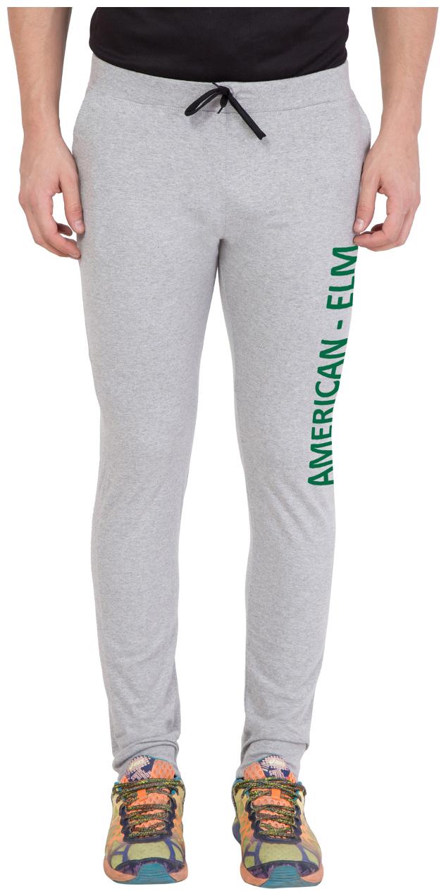 

American-Elm Men s Grey Cotton Printed Trackpant