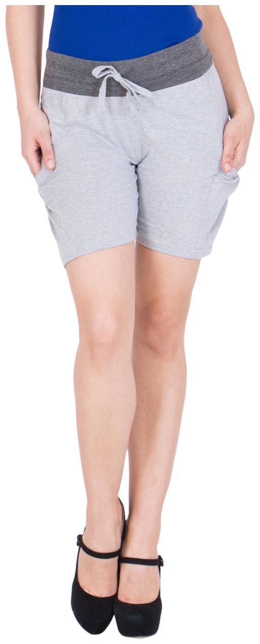 

American-Elm Women Solid Sport shorts - White