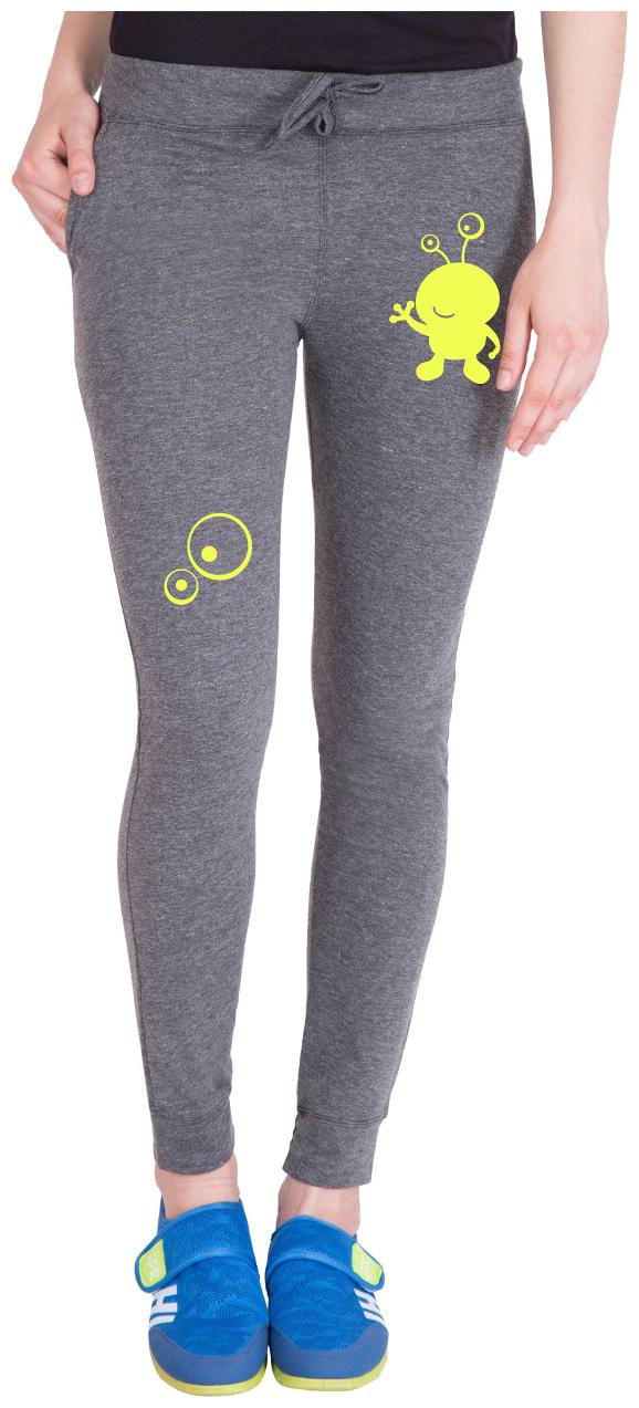 

American-Elm Women Regular fit Cotton Printed Track pants - Grey