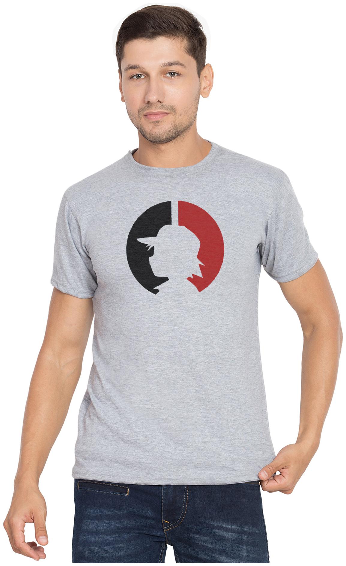 

American-Elm Men Grey Slim fit Cotton Round neck T-Shirt - Pack Of 1