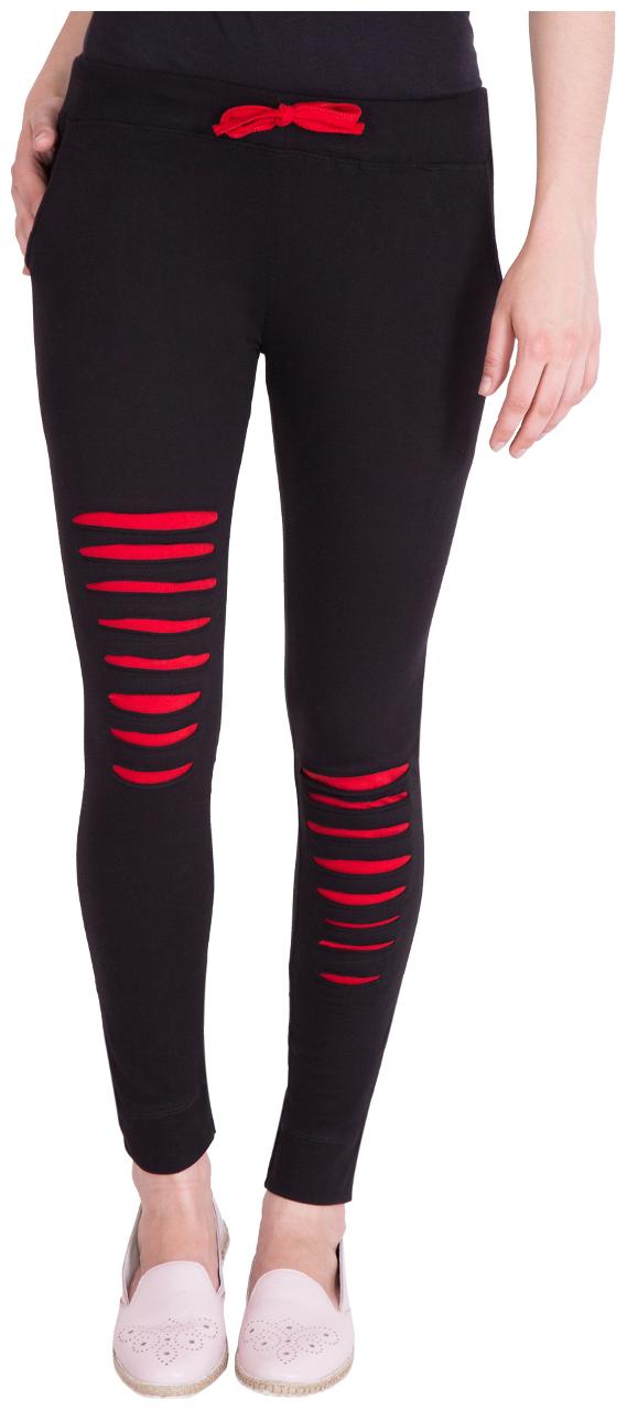 

American-Elm Women Regular fit Cotton Solid Track pants - Black