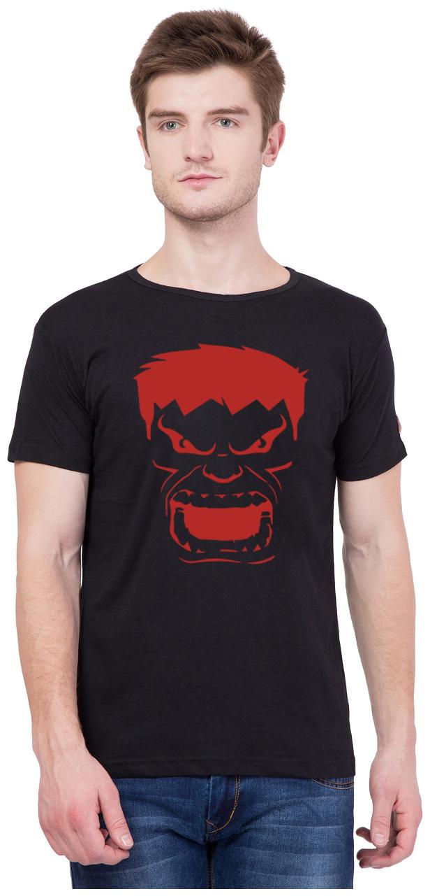 

American-Elm Men Black Slim fit Cotton Round neck T-Shirt - Pack Of 1
