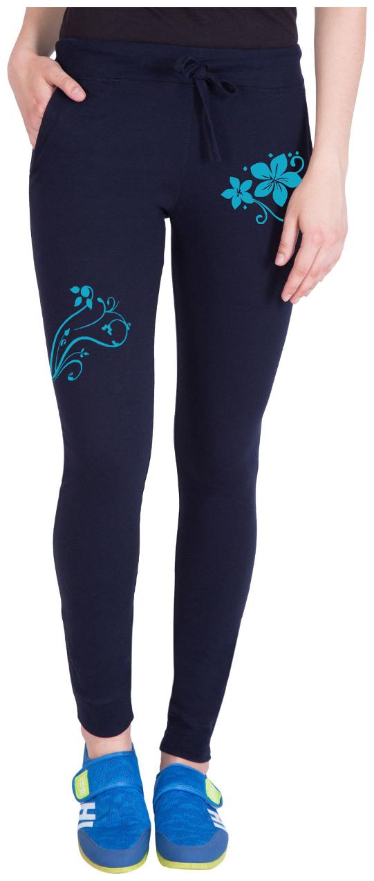 

American-Elm Women Regular fit Cotton Solid Track pants - Blue