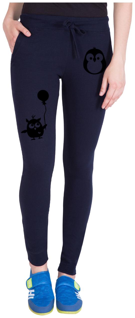 

American-Elm Women Regular fit Cotton Printed Track pants - Blue