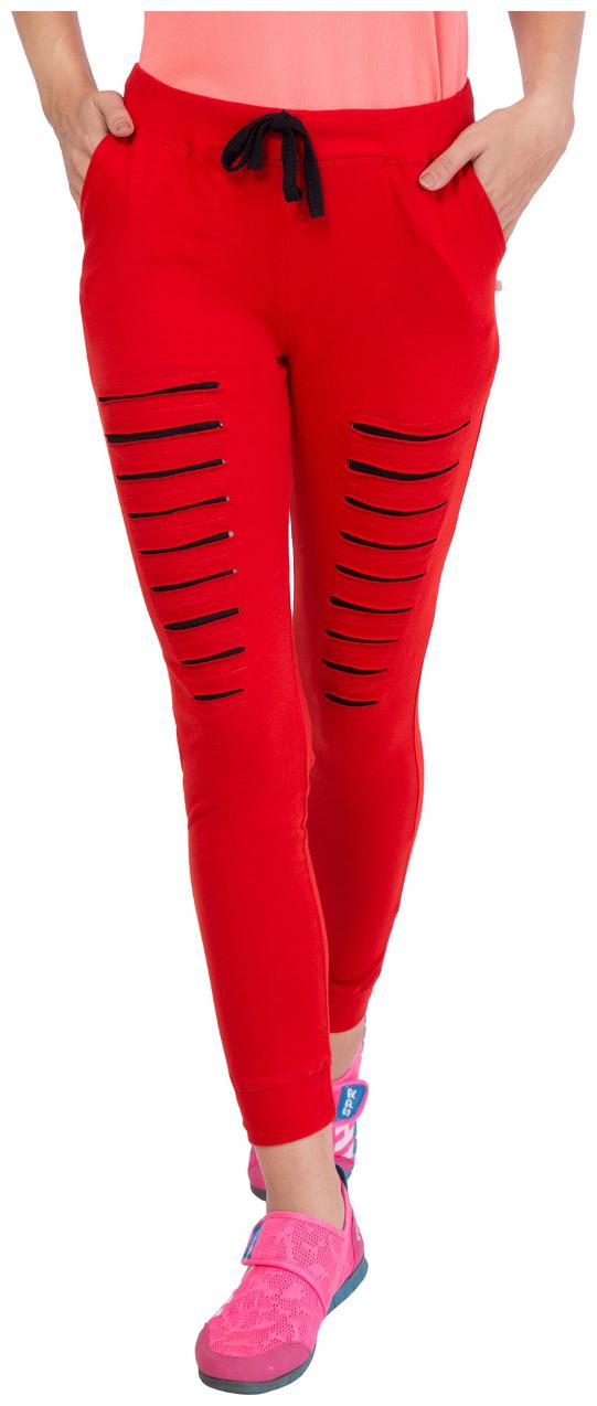 

American-Elm Women Regular fit Cotton Solid Track pants - Red