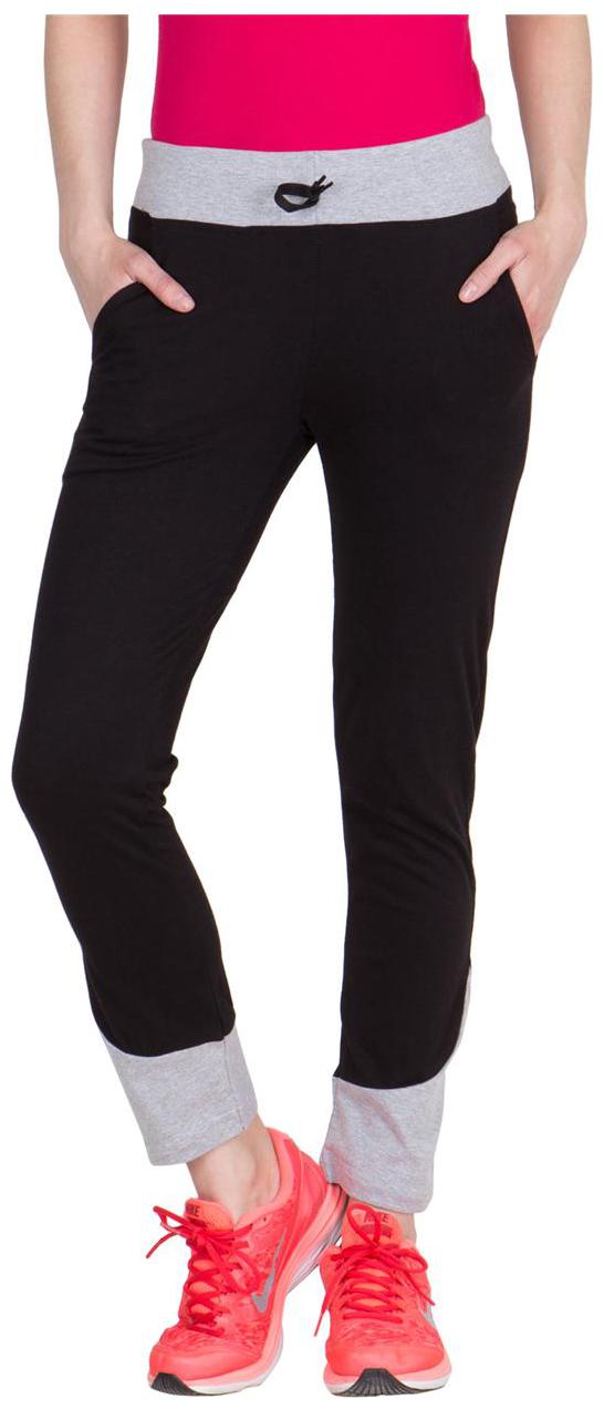 

American-Elm Women Regular fit Fleece Solid Track pants - Black