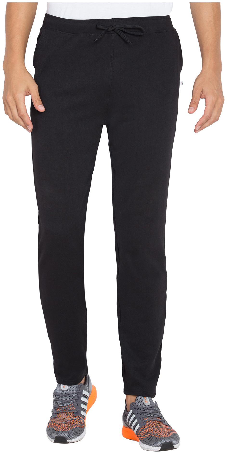 

American-Elm Men Black Solid Slim fit Track pants