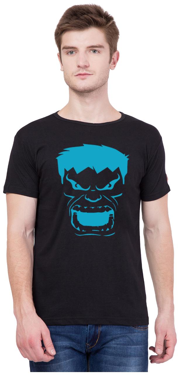 

American-Elm Men Black Slim fit Cotton Round neck T-Shirt - Pack Of 1