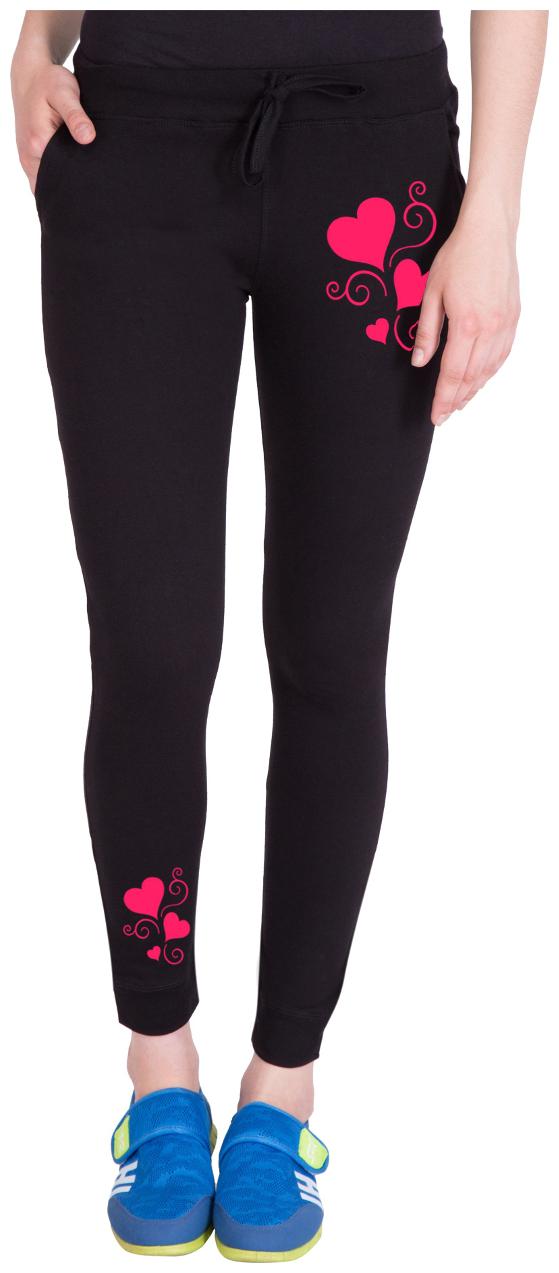 

American-Elm Women Regular fit Cotton Solid Track pants - Black