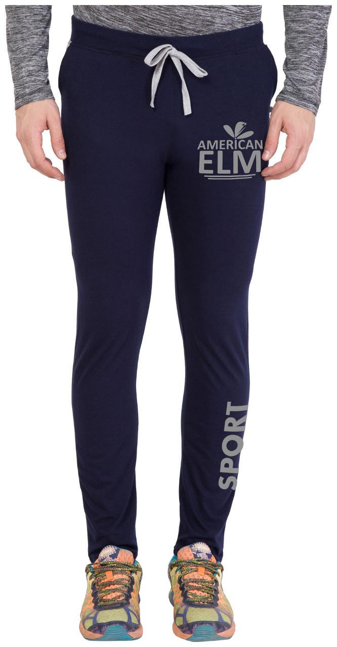 

American-Elm Navy Blue Stylish Grey Printed Lower for Men