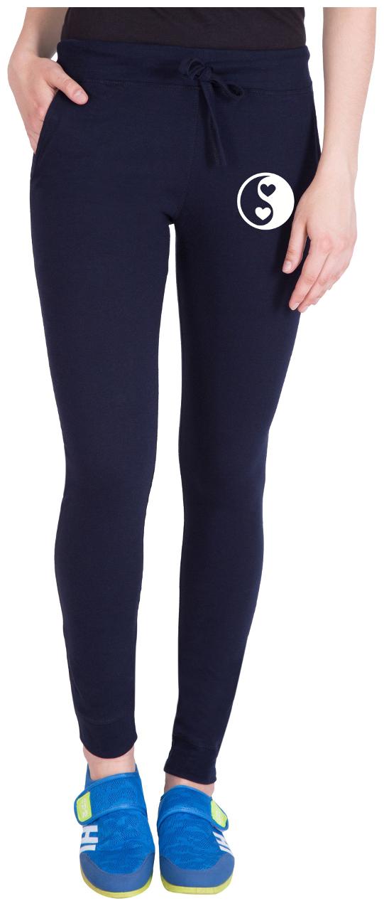 

American-Elm Women Slim fit Cotton Printed Track pants - Blue