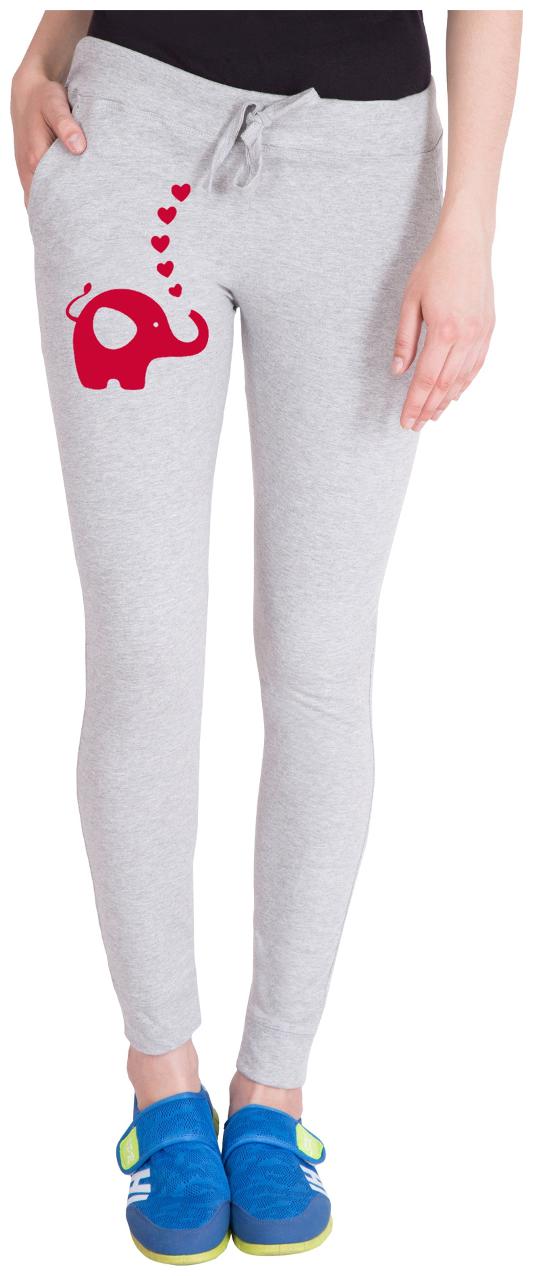 

American-Elm Women Regular fit Cotton Printed Track pants - Grey