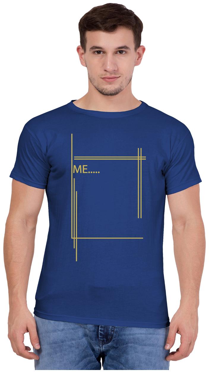 

American-Elm Men Blue Slim fit Cotton Round neck T-Shirt - Pack Of 1