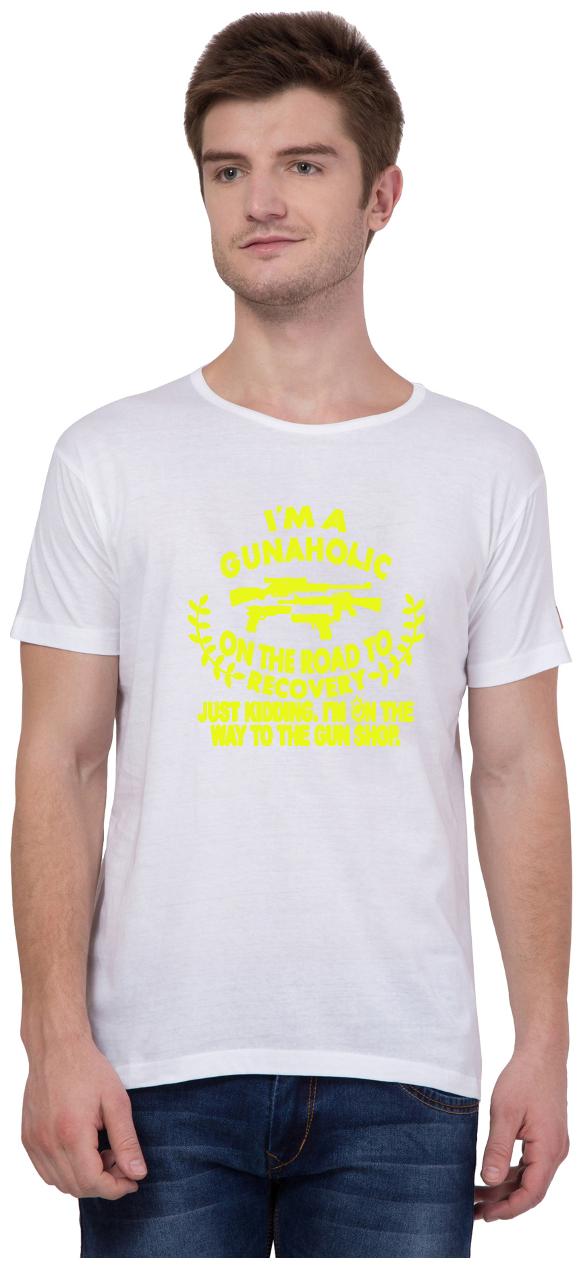 

American-Elm Men White Slim fit Cotton Round neck T-Shirt - Pack Of 1