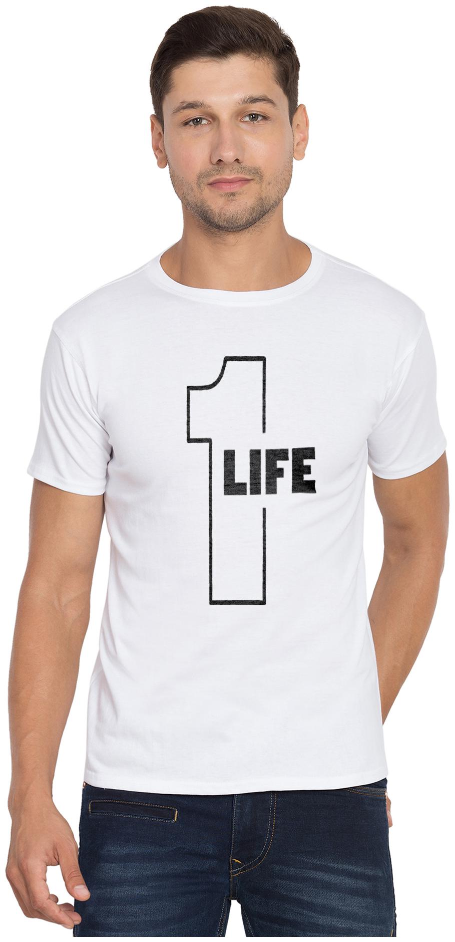 

American-Elm Men White Slim fit Cotton Round neck T-Shirt - Pack Of 1