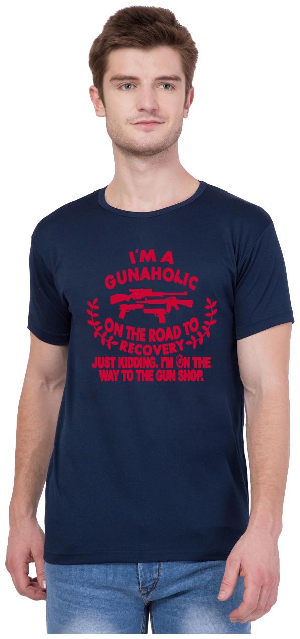 

American-Elm Men Blue Slim fit Cotton Round neck T-Shirt - Pack Of 1