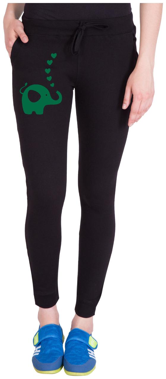 

American-Elm Women Regular fit Cotton Solid Track pants - Black