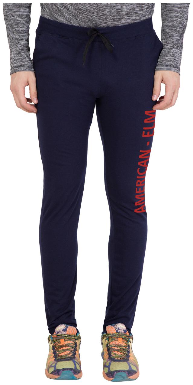 

American-Elm Men s Blue Cotton Printed Trackpant