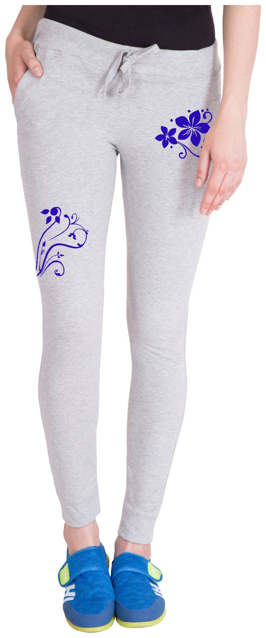 

American-Elm Women Regular fit Cotton Printed Track pants - White