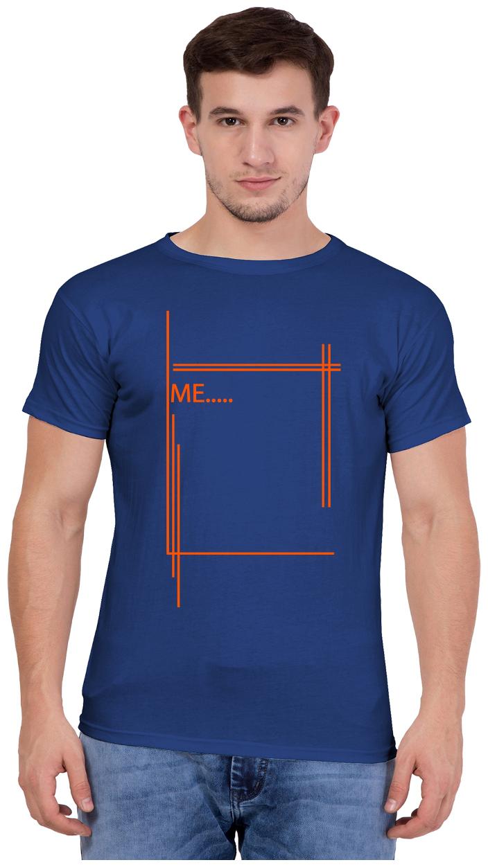 

American-Elm Men Blue Slim fit Cotton Round neck T-Shirt - Pack Of 1