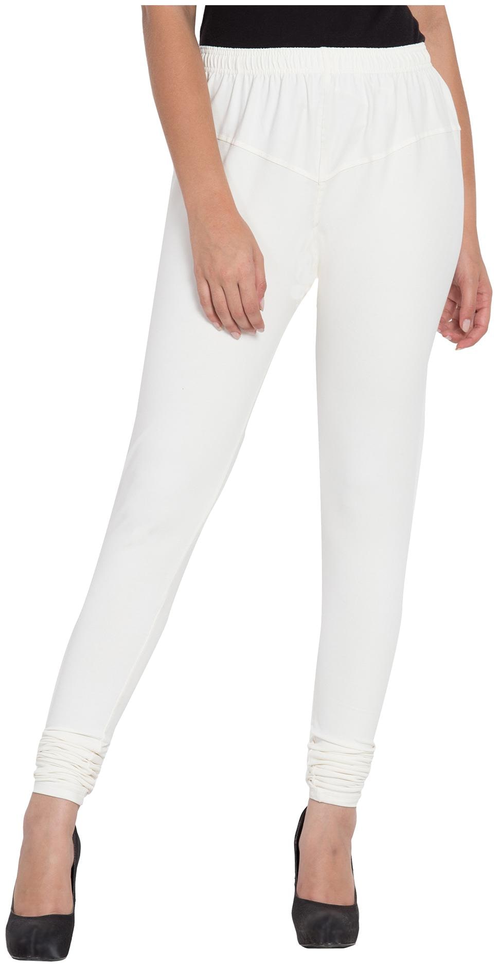 

American-Elm Blended Churidar - White