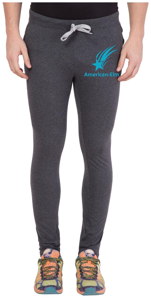 

American-Elm Dark Grey Sky Star Printed Trackpant for Men
