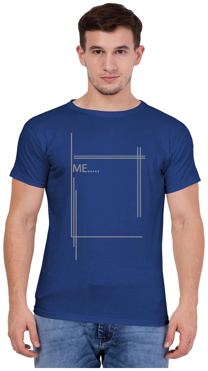 

American-Elm Men Blue Slim fit Cotton Round neck T-Shirt - Pack Of 1